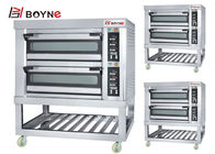 Commercial Stainless Steel Microcomputer Two Deck Four Trays 20-400°C Electrci Oven