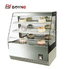 Single Sided Open Three Tier Cake Display Case LED Indoor Lighting use in the market